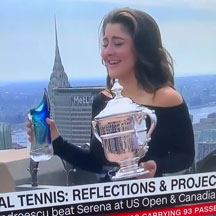 Bianca Andreescu, winner of US OPEN 2019, was awarded a vase by Artcristal Bohemia.